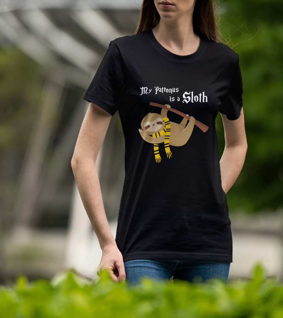 My Patronus Is A Sloth Hogwarts Gryffindor Scarf Magic Creature T-Shirt