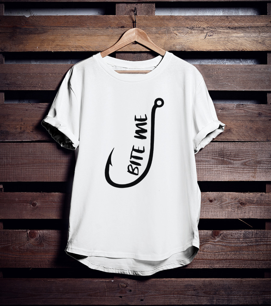 Bite Me Funny Fishing Hook T-Shirt