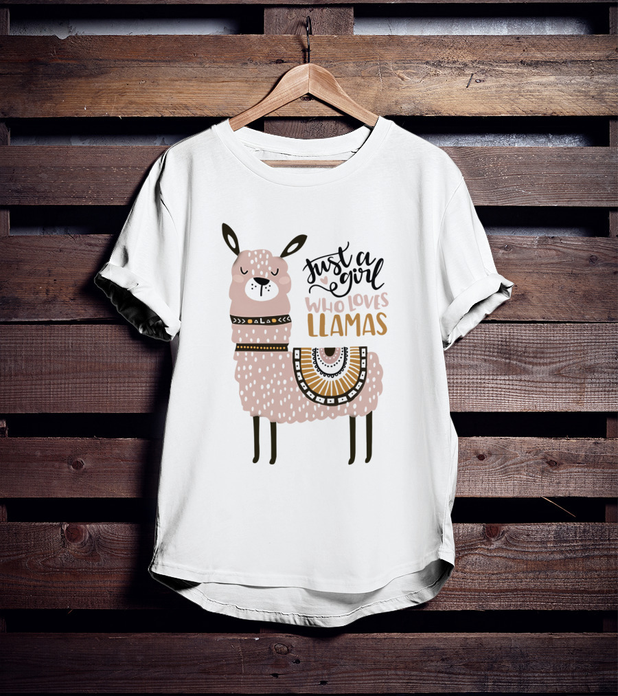 Just A Girl Who Loves Llamas Perfect For Llama Lovers Enthusiasts T-Shirt