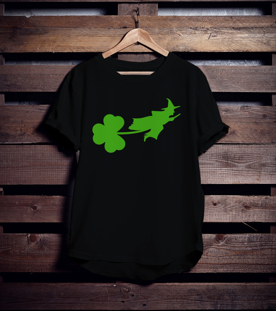 Wicked Witch Riding Shamrock T-Shirt