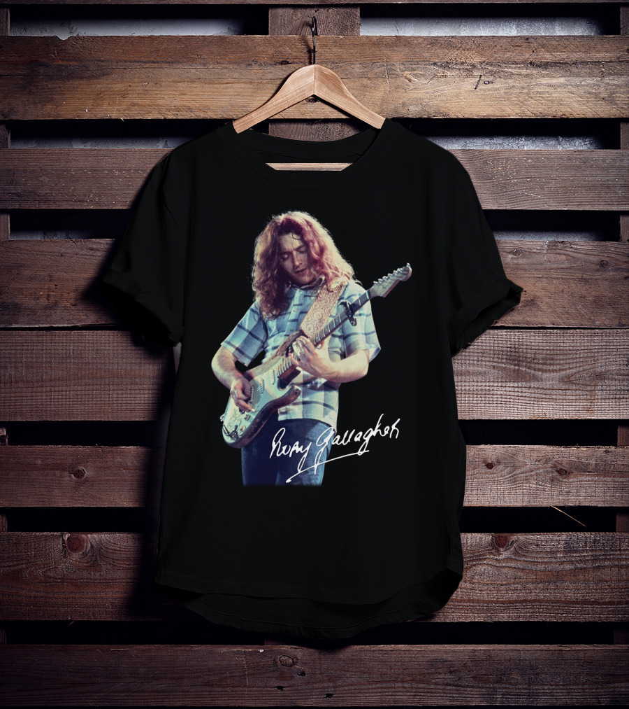 Rory Gallagher Iconic Guitarist With Signature Blues Performance T-Shirt