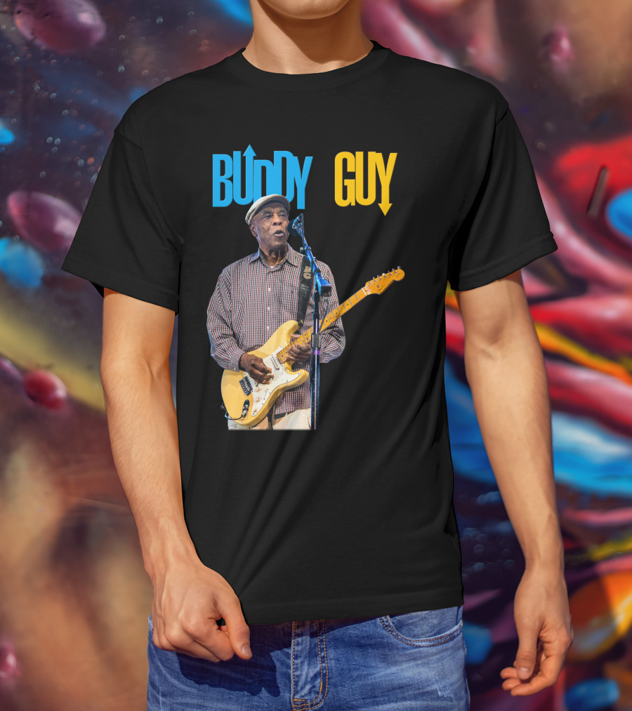 Buddy Guy Electric Blues Performance With Guitar And Microphone T-Shirt