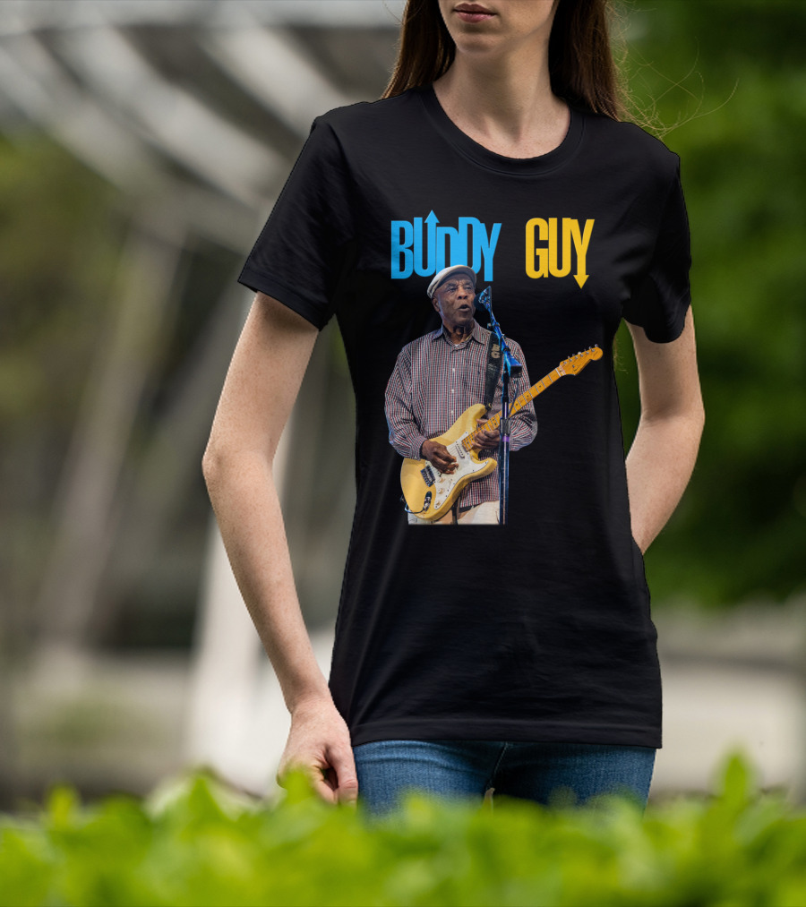 Buddy Guy Electric Blues Performance With Guitar And Microphone T-Shirt