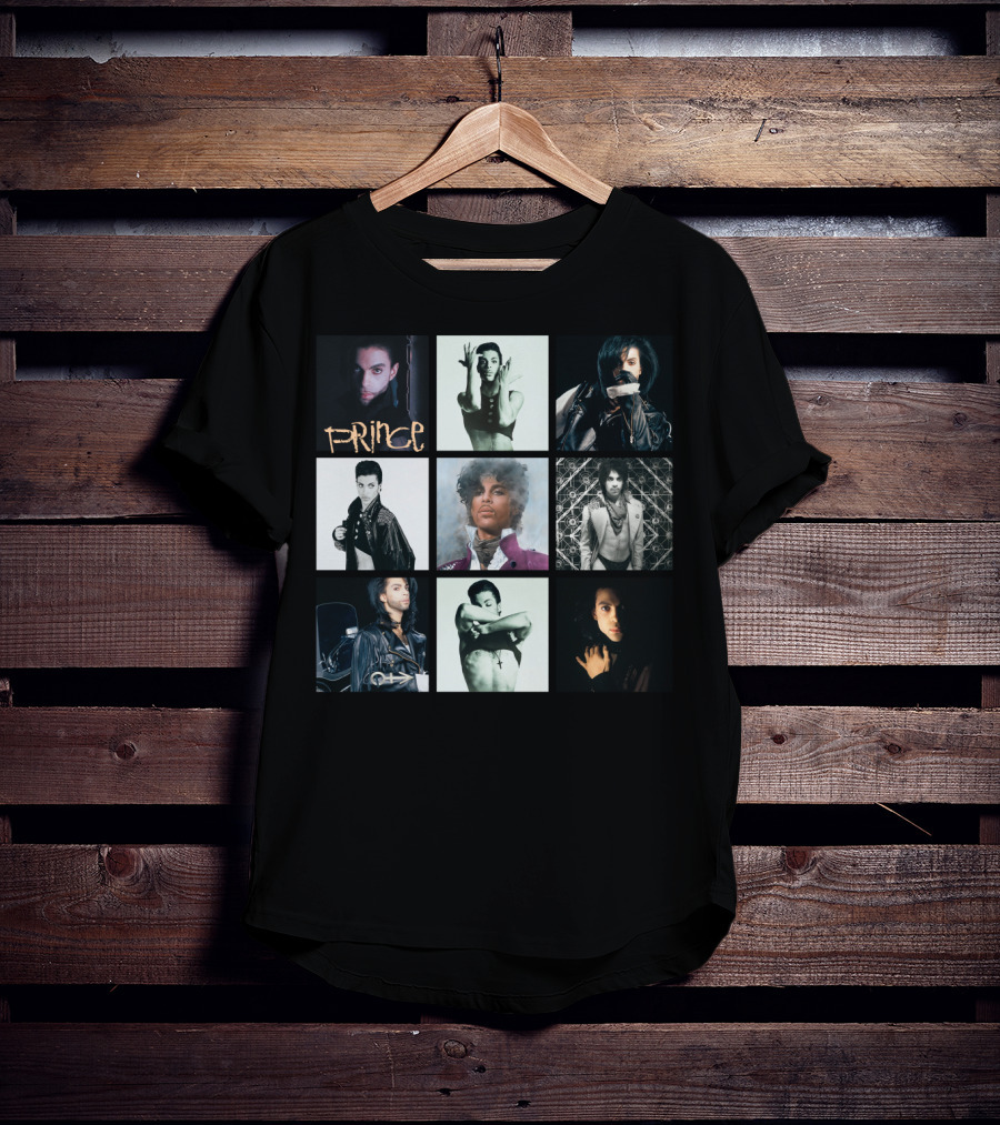 Prince Iconic Album Collection Collage: The Very Best Imagery T-Shirt