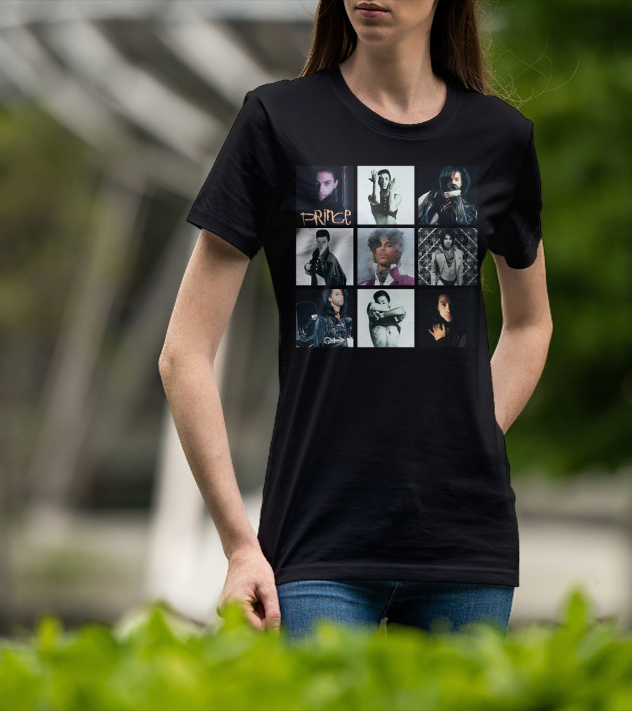 Prince Iconic Album Collection Collage: The Very Best Imagery T-Shirt