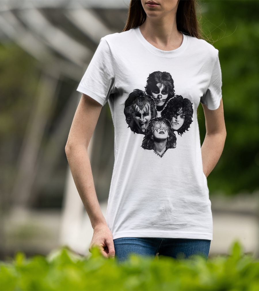 Kiss Band Iconic Makeup Memes Faces Compilation T-Shirt