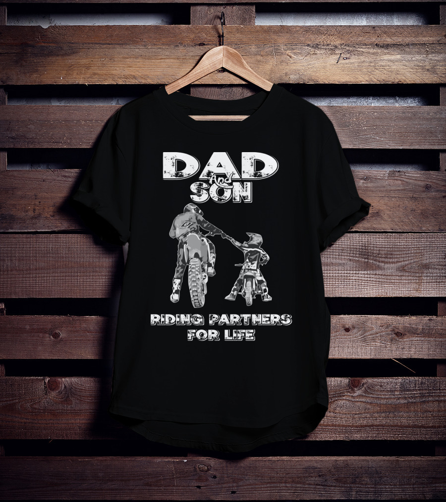 Dad And Son Riding Partners For Life T-Shirt