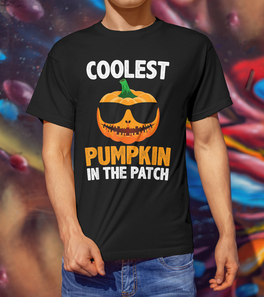 Coolest Pumpkin In The Patch With Sunglasses T-Shirt