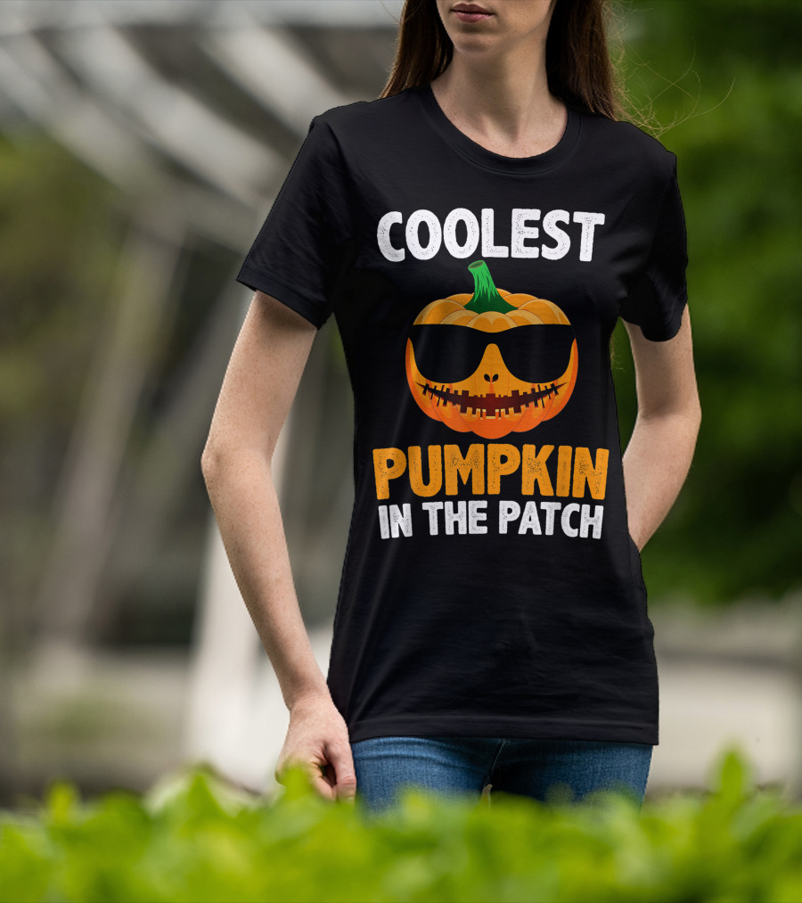 Coolest Pumpkin In The Patch With Sunglasses T-Shirt