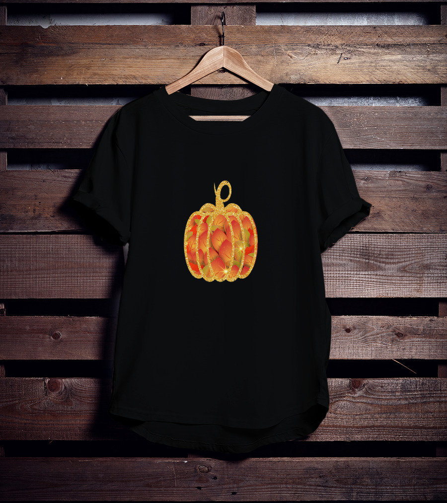 Amazing Fall Pumpkin Halloween Thanksgiving Best Autumn Leaves Glow T-Shirt