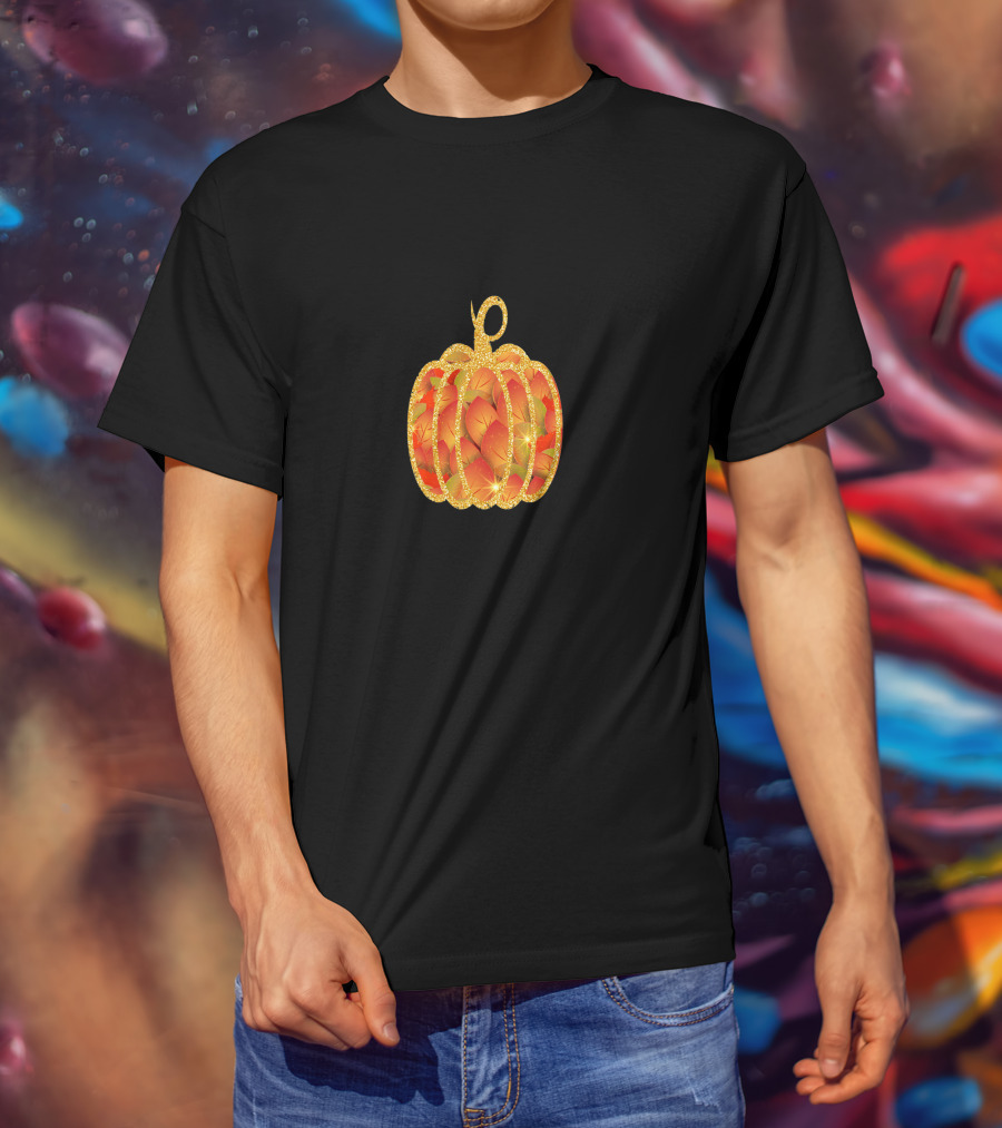 Amazing Fall Pumpkin Halloween Thanksgiving Best Autumn Leaves Glow T-Shirt