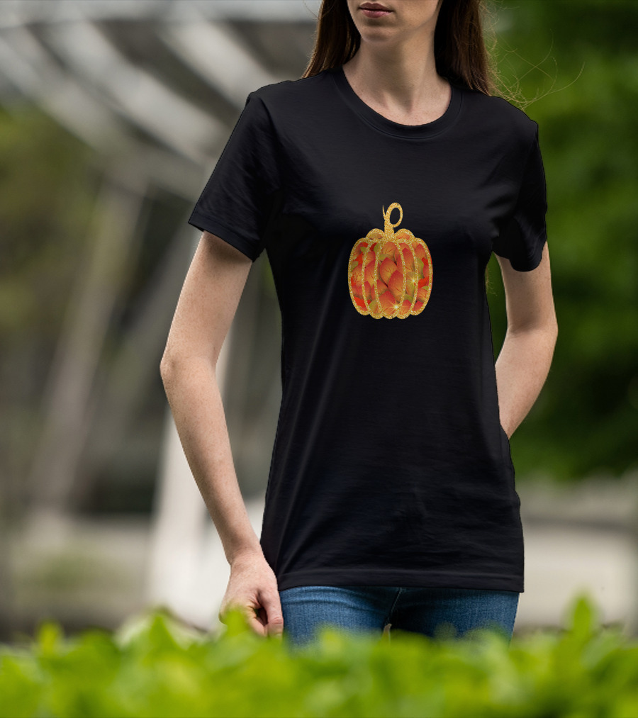 Amazing Fall Pumpkin Halloween Thanksgiving Best Autumn Leaves Glow T-Shirt