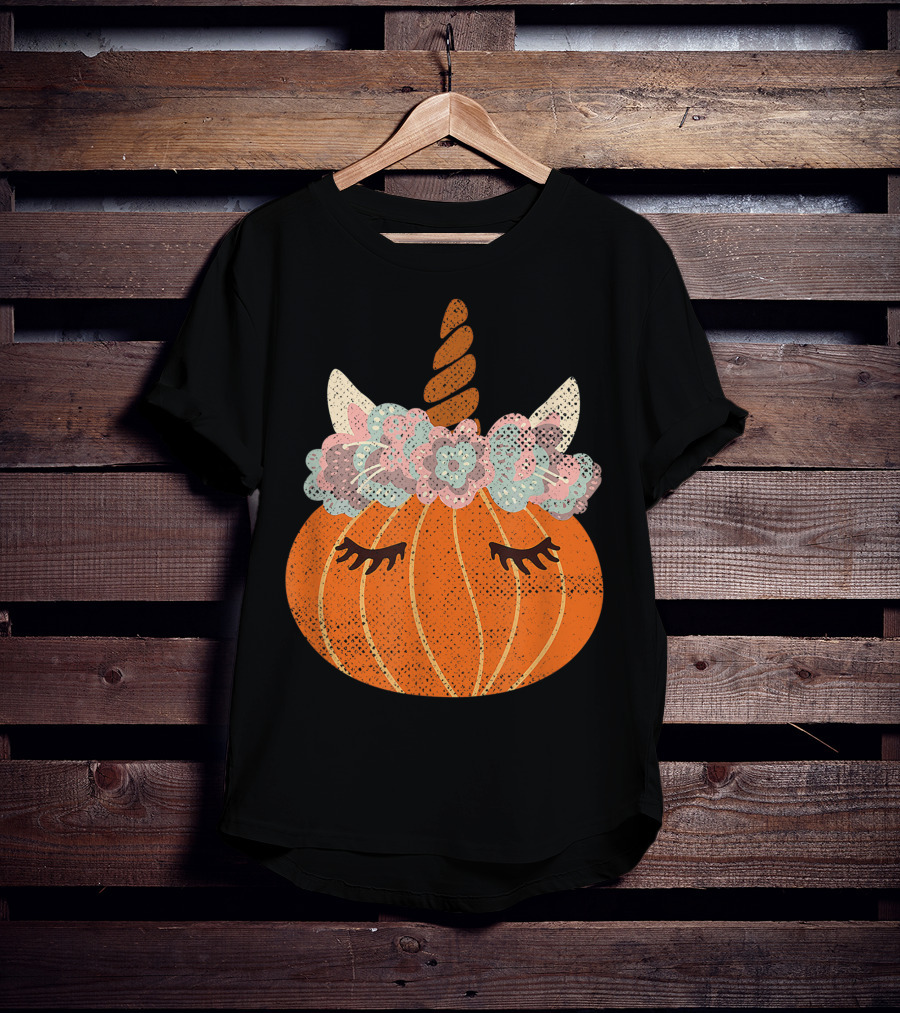 Halloween Cute Pumpkin Unicorn Costume Best T-Shirt