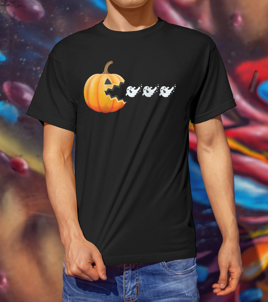 Funny Pumpkin Eating Ghosts Halloween Best T-Shirt