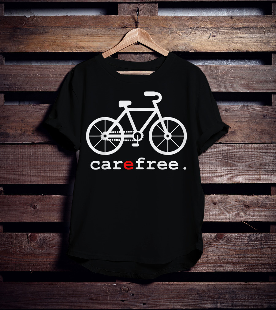 Carefree Bike Environment Car Free Day Climate Change Road Men Basic T-Shirt