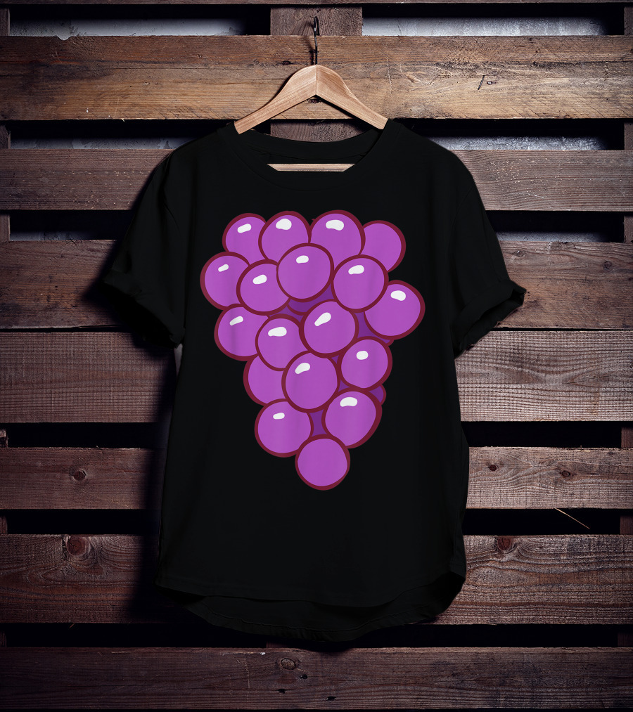 Funny Halloween Purple Grape Cluster T-Shirt