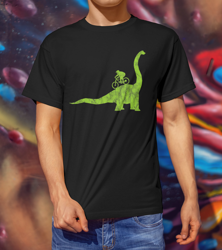 Mountain Bike MTB Dinosaur Funny Cycling Bicycle Rider Adventure T-Shirt