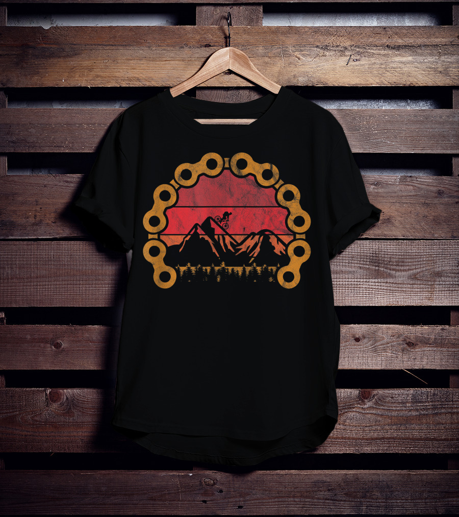 Mountain Bike MTB Biker Downhill Cycling Adventure In Mountains T-Shirt