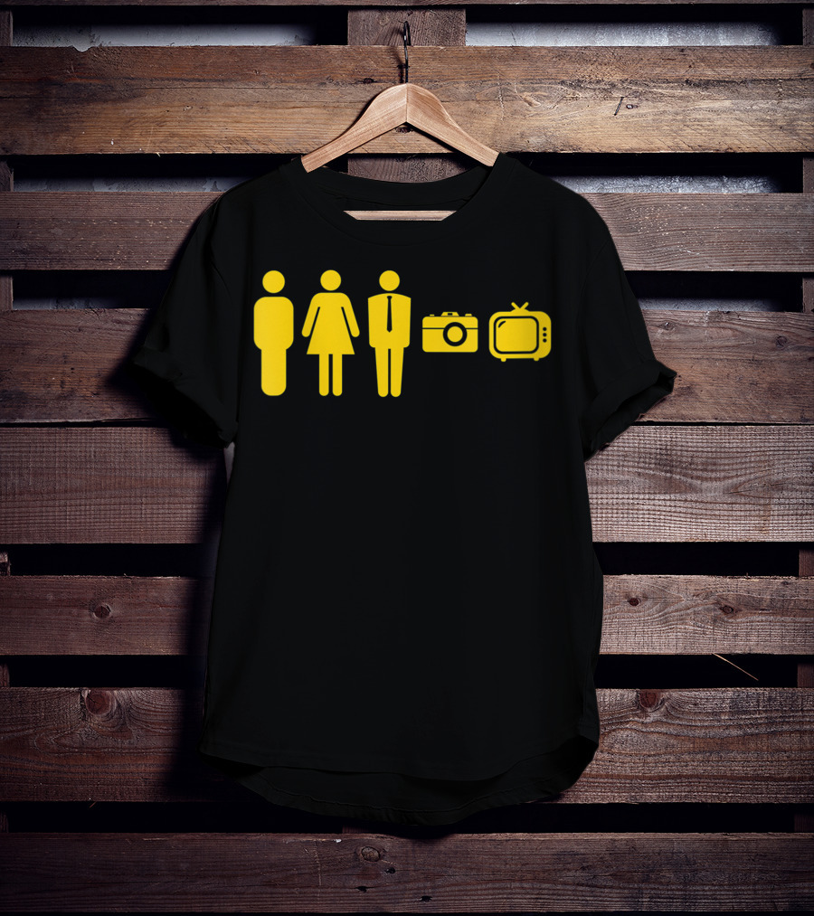Person Woman Man Camera TV Icons T-Shirt