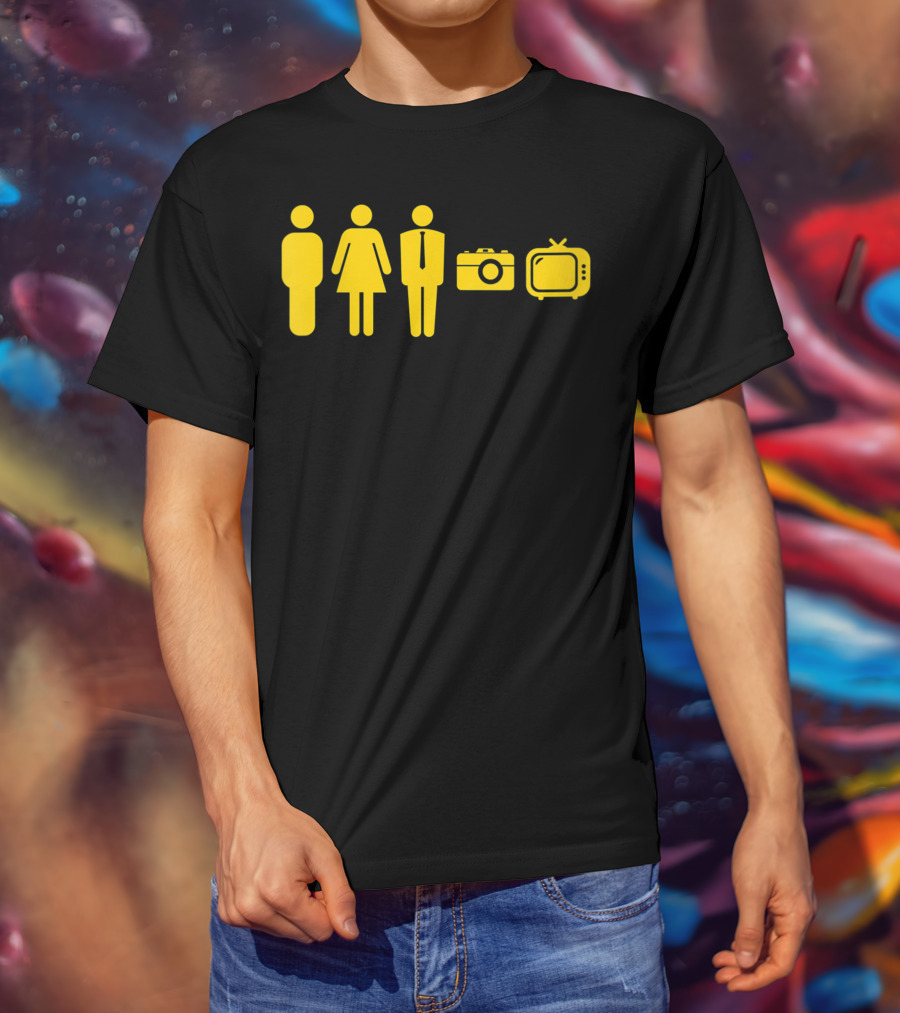 Person Woman Man Camera TV Icons T-Shirt