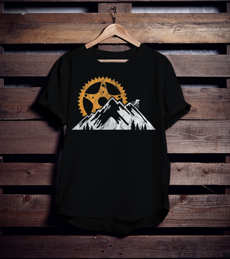 Mountain Bike Cycling Bicycle Gear And Downhill Adventure Biking T-Shirt