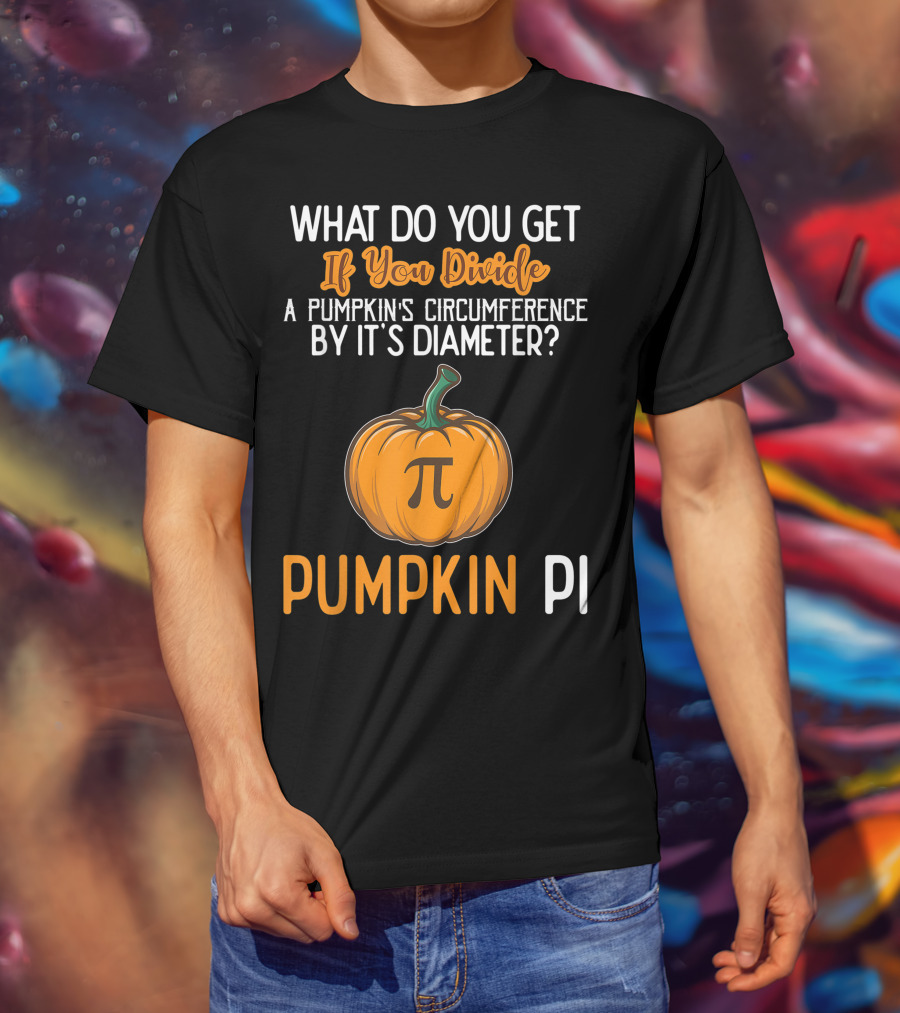 Funny Pumpkin Pi Math Teacher Halloween Costume Joke T-Shirt