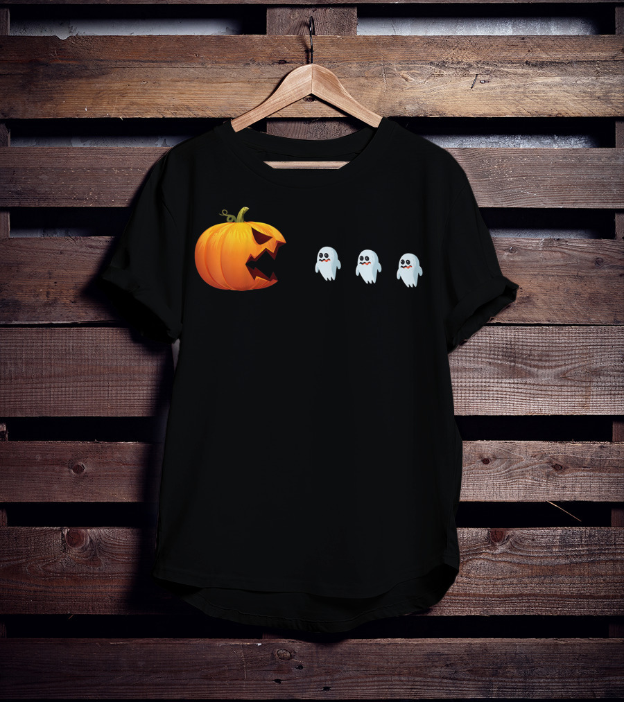 Halloween Jackolantern Chasing Ghosts Pumpkin Ghost Hunter T-Shirt