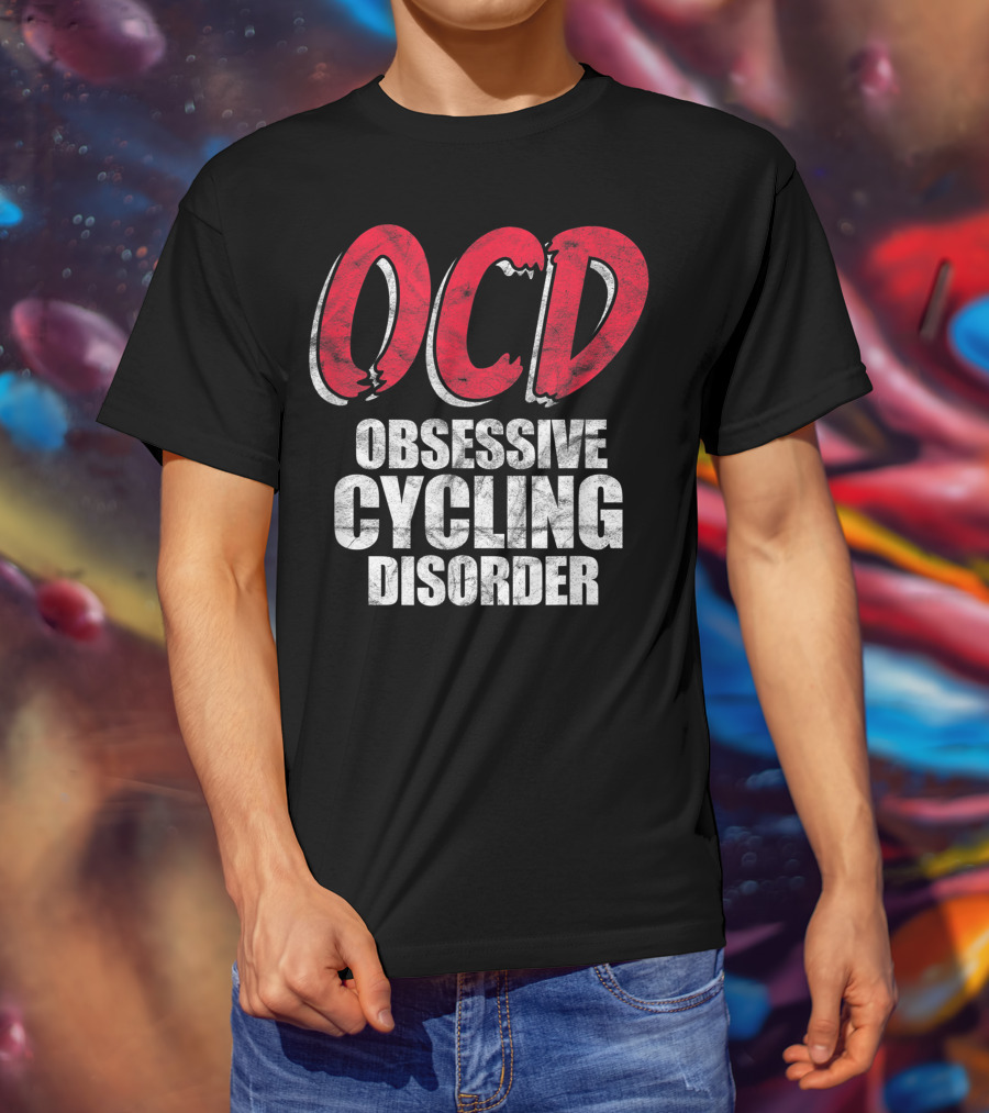 OCD Obsessive Cycling Disorder Funny Bike Cycling Biking Basic T-Shirt
