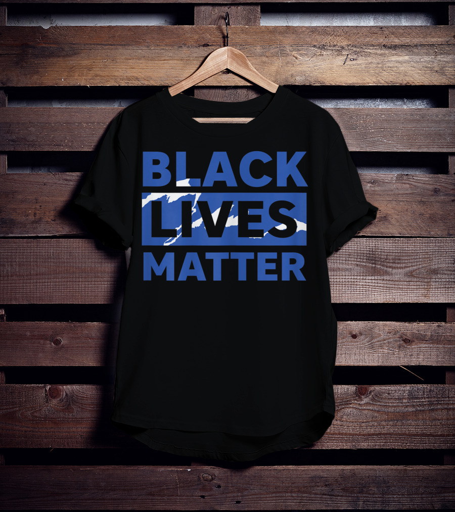 Black Lives Matter Blue White Wave Foamposite One Best T-Shirt