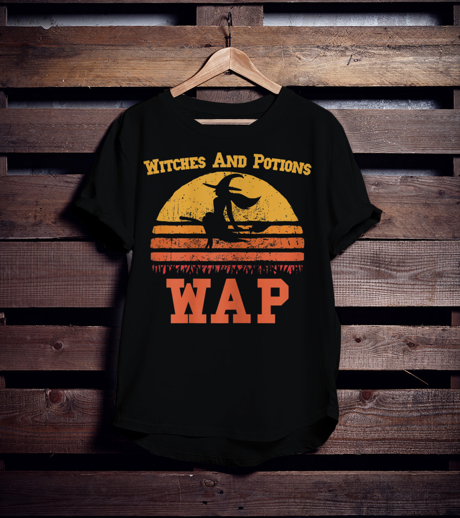 Wap Witches And Potions Retro Halloween T-Shirt