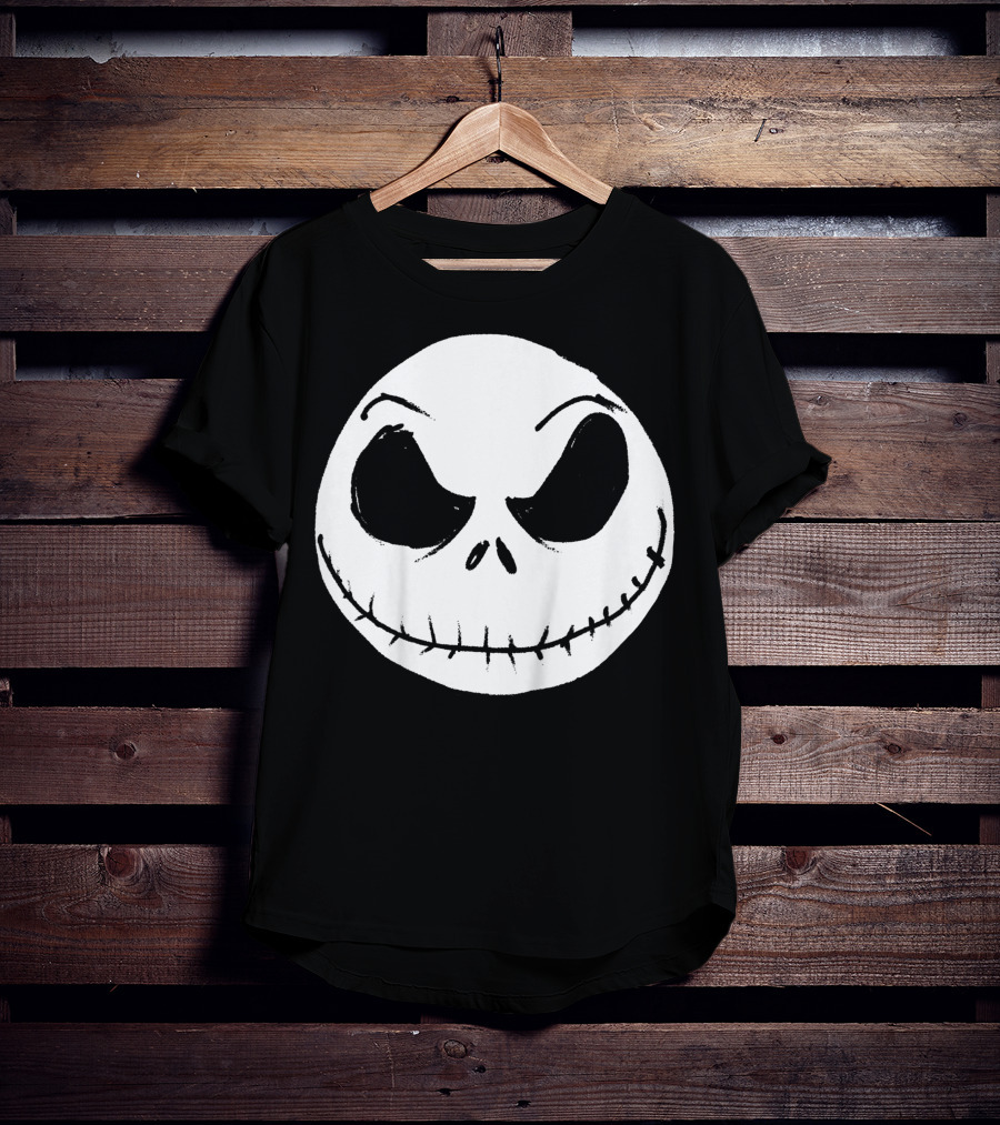 The Nightmare Before Christmas Jack Skellington Face Iconic Grinning Expression T-Shirt