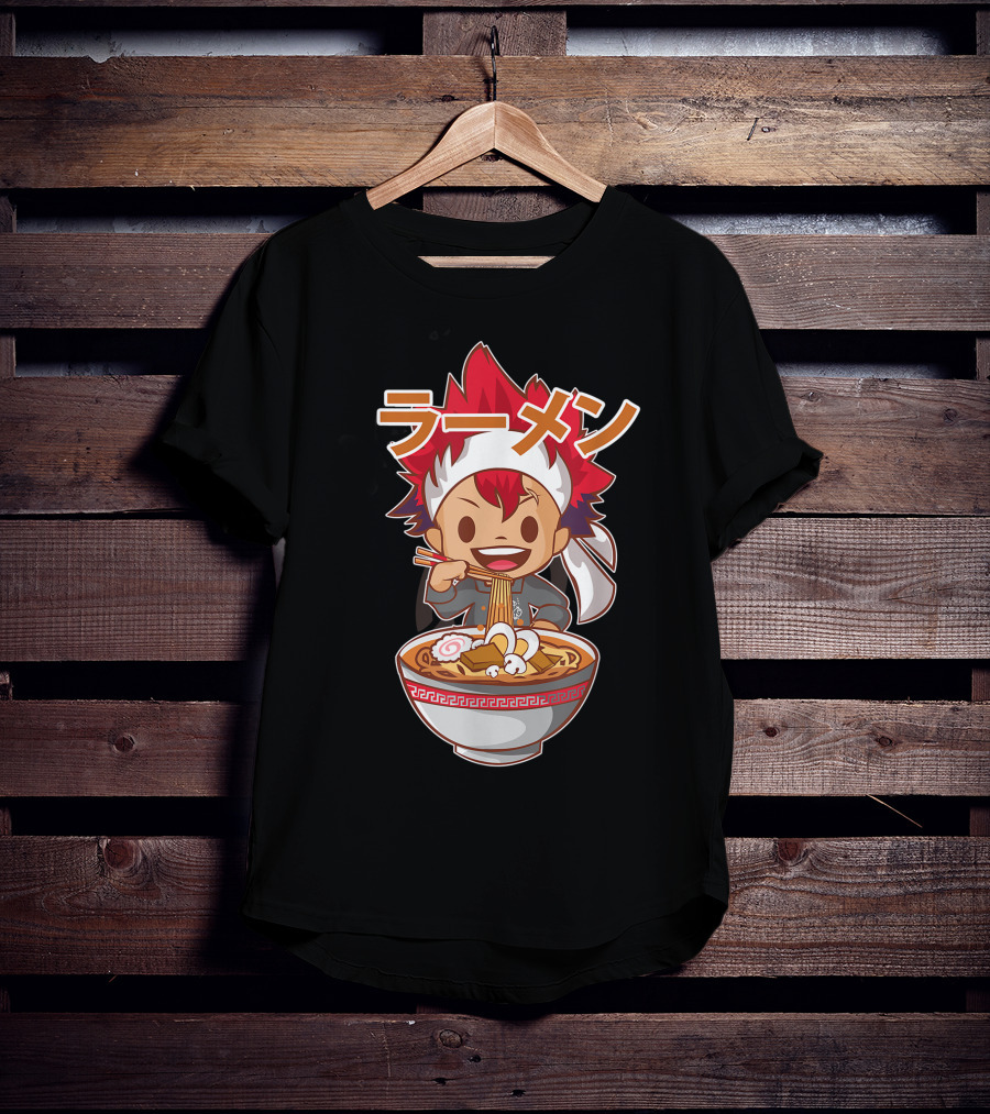 Ramen Anime Character Eating Noodles T-Shirt
