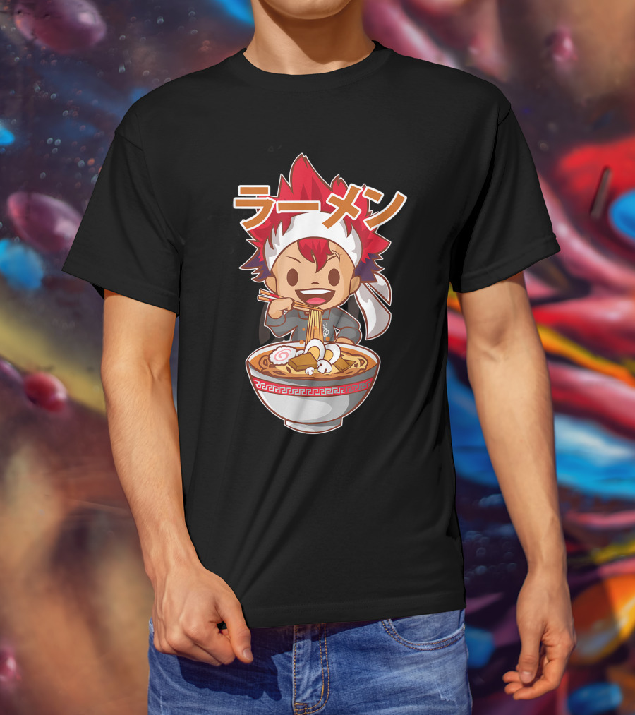Ramen Anime Character Eating Noodles T-Shirt