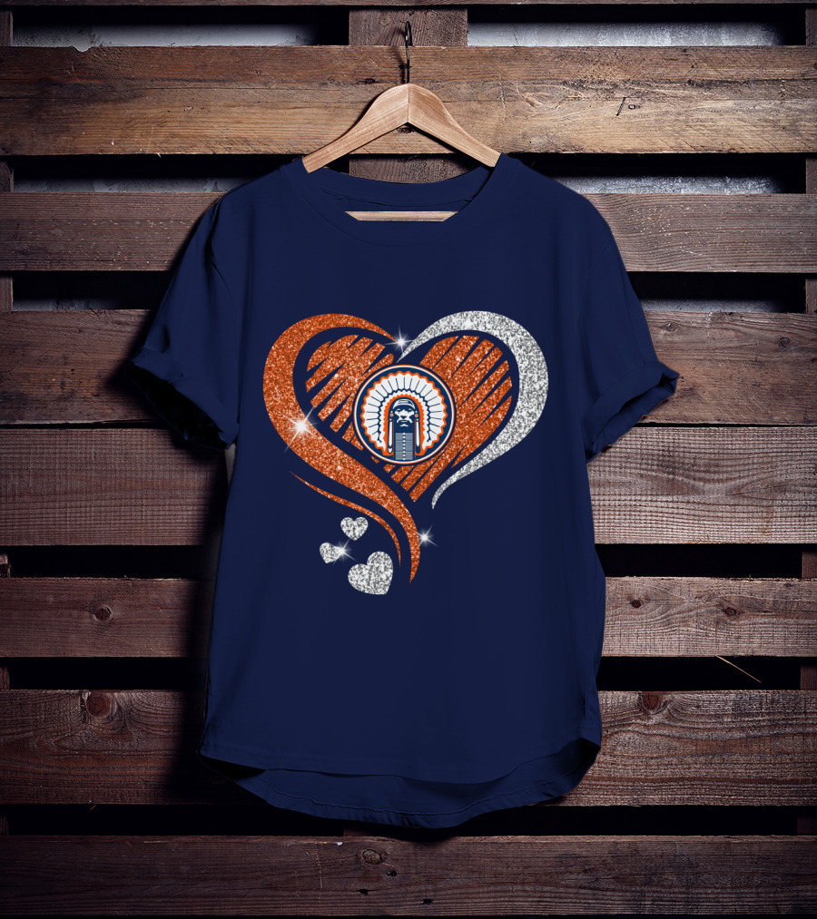 Illinois Tribal Chief Heart T-Shirt