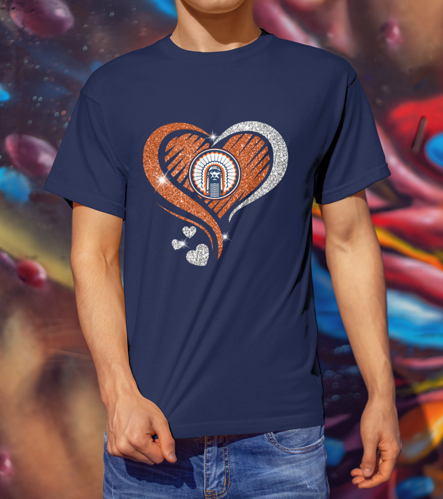Illinois Tribal Chief Heart T-Shirt