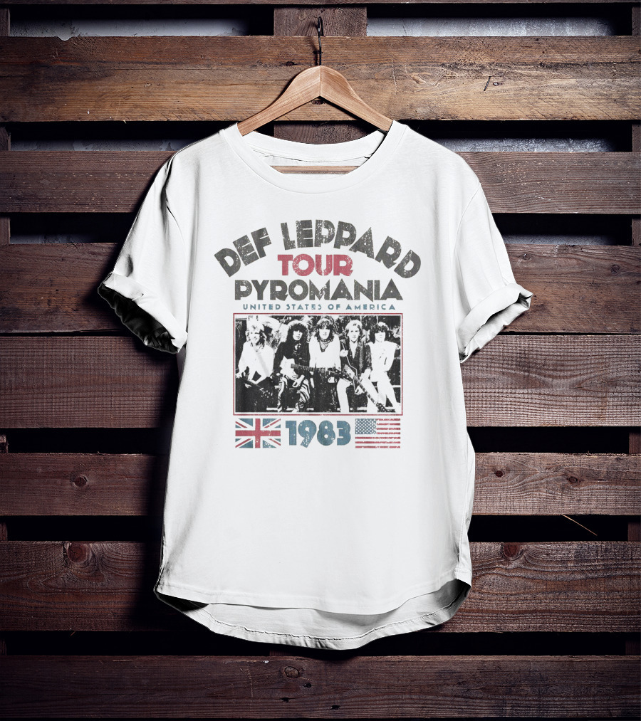 Def Leppard Tour Pyromania United States Of America 1983 T-Shirt