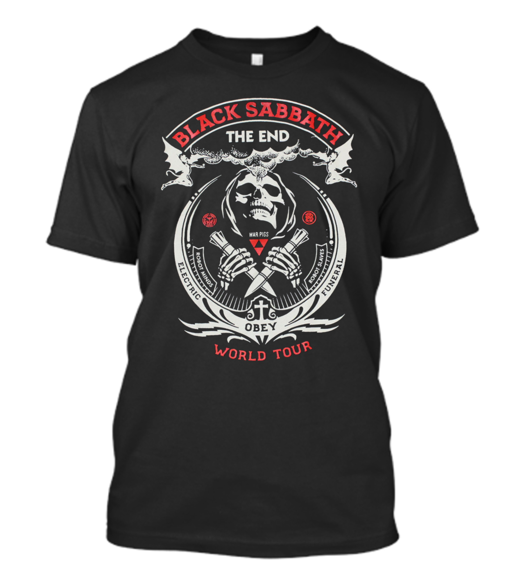 Black Sabbath The End Electric Funeral Obey World Tour War Pigs T-Shirt