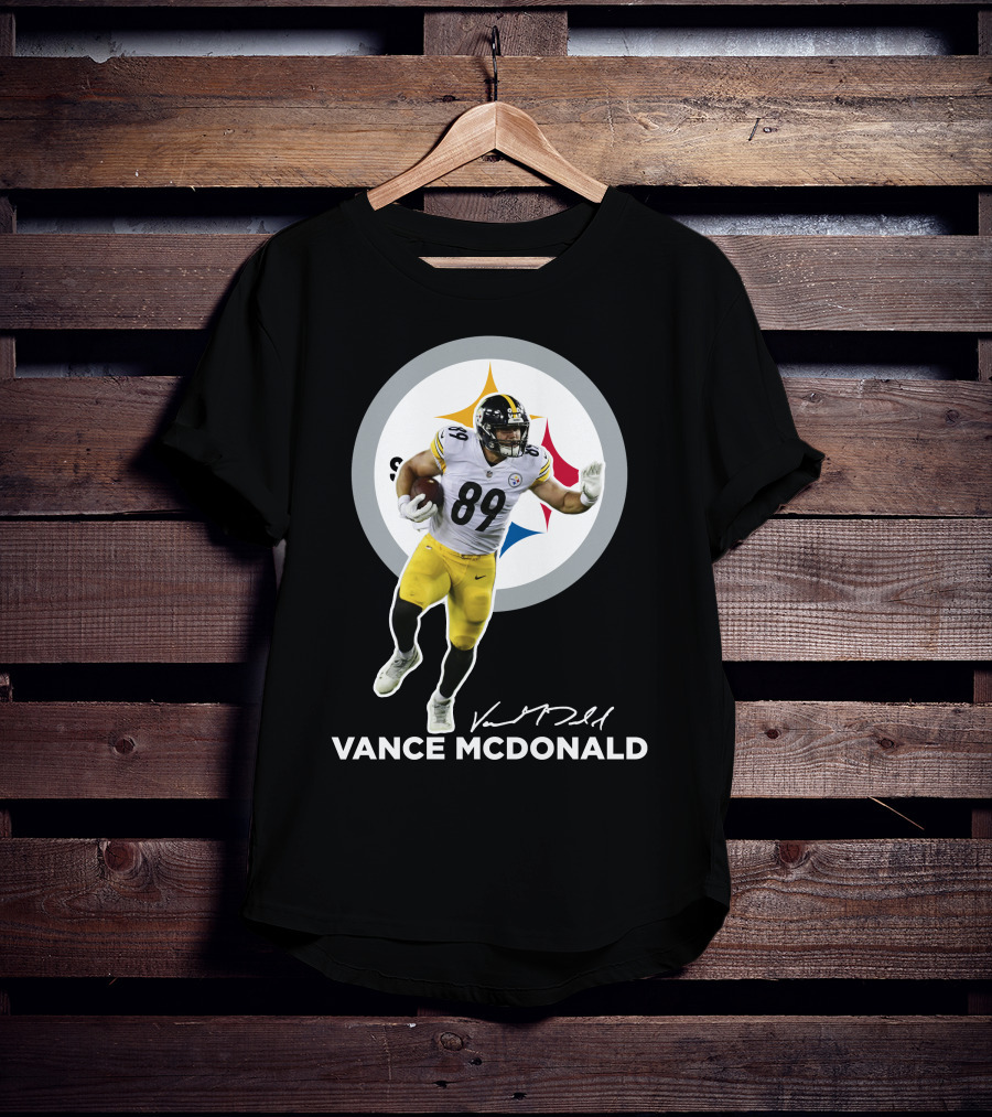 Vance McDonald Pittsburgh Steelers Football Player Signature 89 T-Shirt