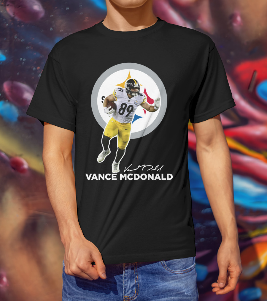 Vance McDonald Pittsburgh Steelers Football Player Signature 89 T-Shirt