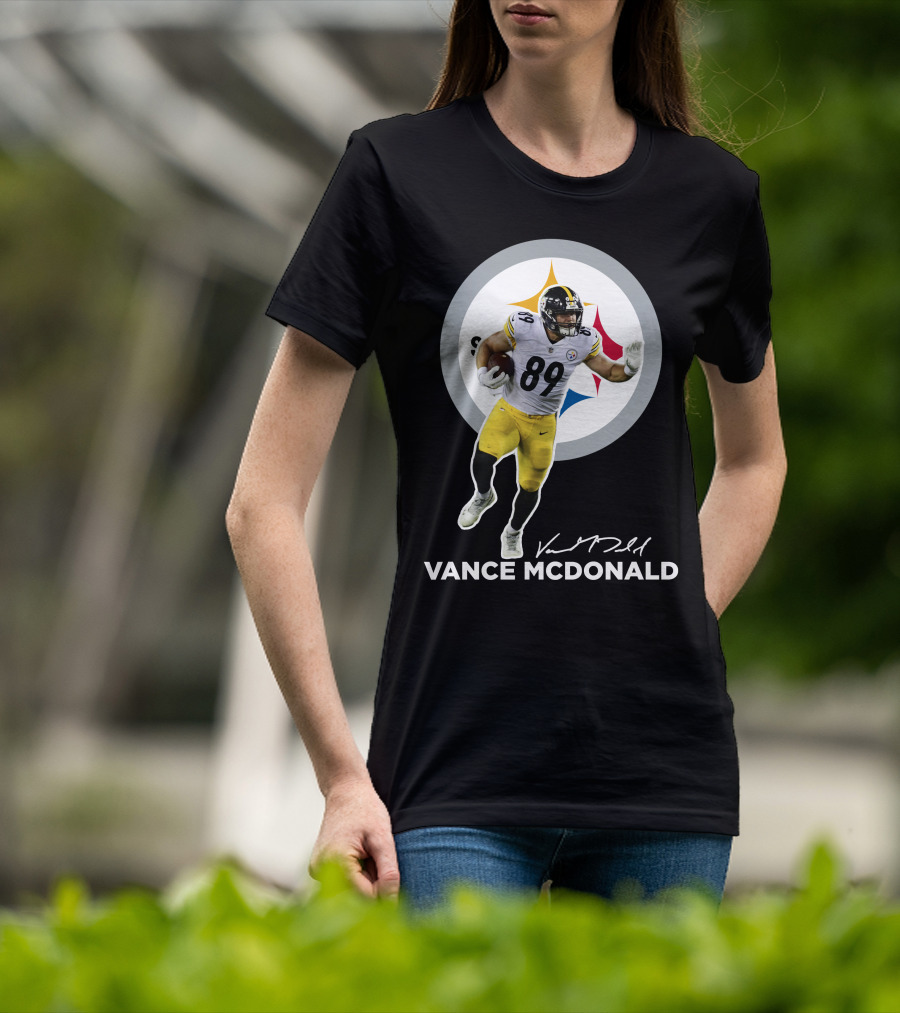 Vance McDonald Pittsburgh Steelers Football Player Signature 89 T-Shirt