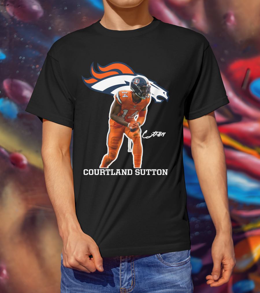 Courtland Sutton Denver Broncos Football Player #14 T-Shirt