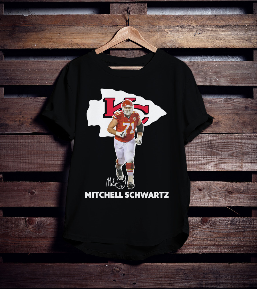 Mitchell Schwartz Kansas City Chiefs 71 NFL Player T-Shirt