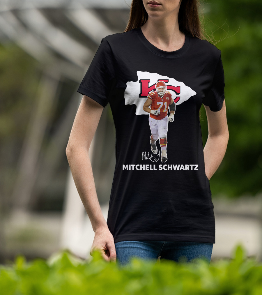 Mitchell Schwartz Kansas City Chiefs 71 NFL Player T-Shirt