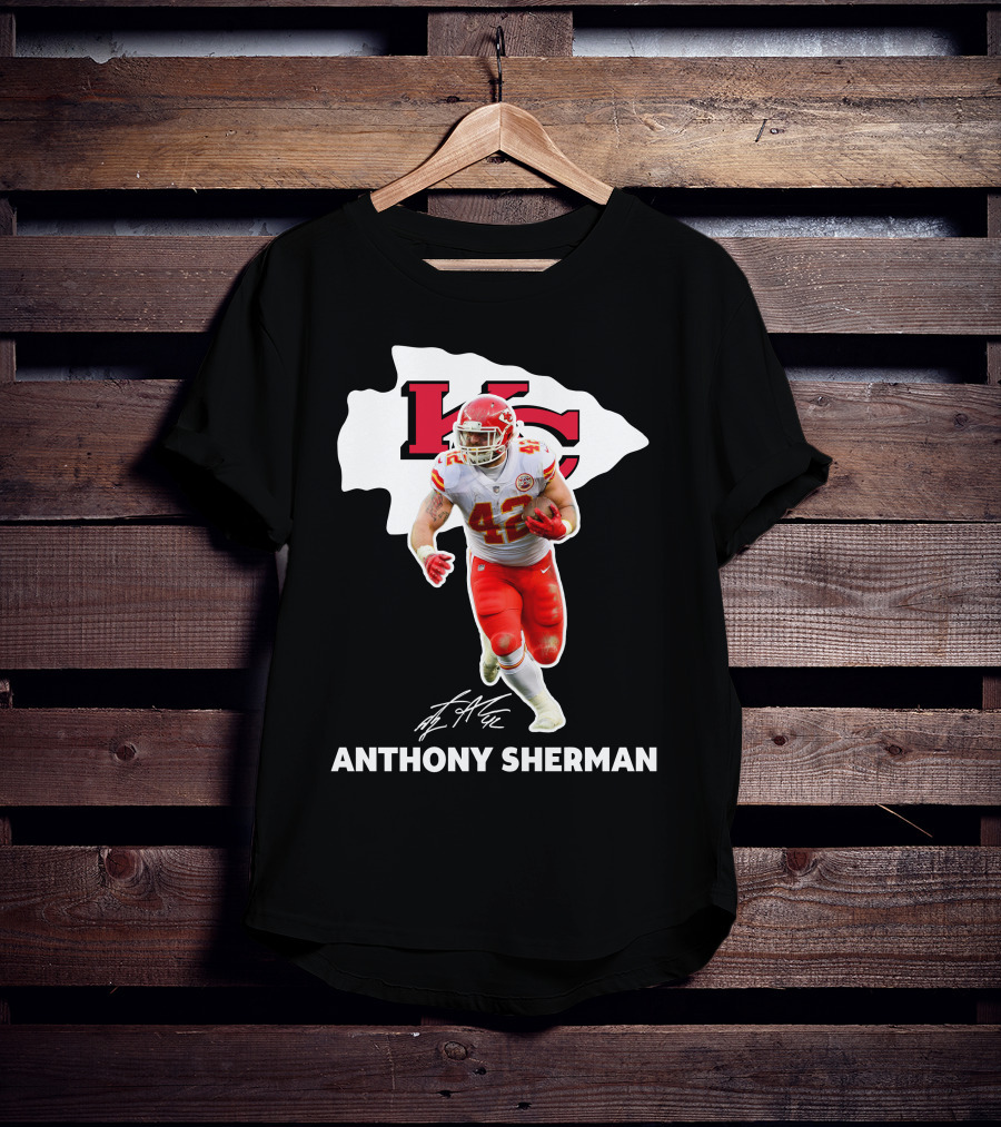 Anthony Sherman Kansas City Chiefs 42 Football Player Image T-Shirt