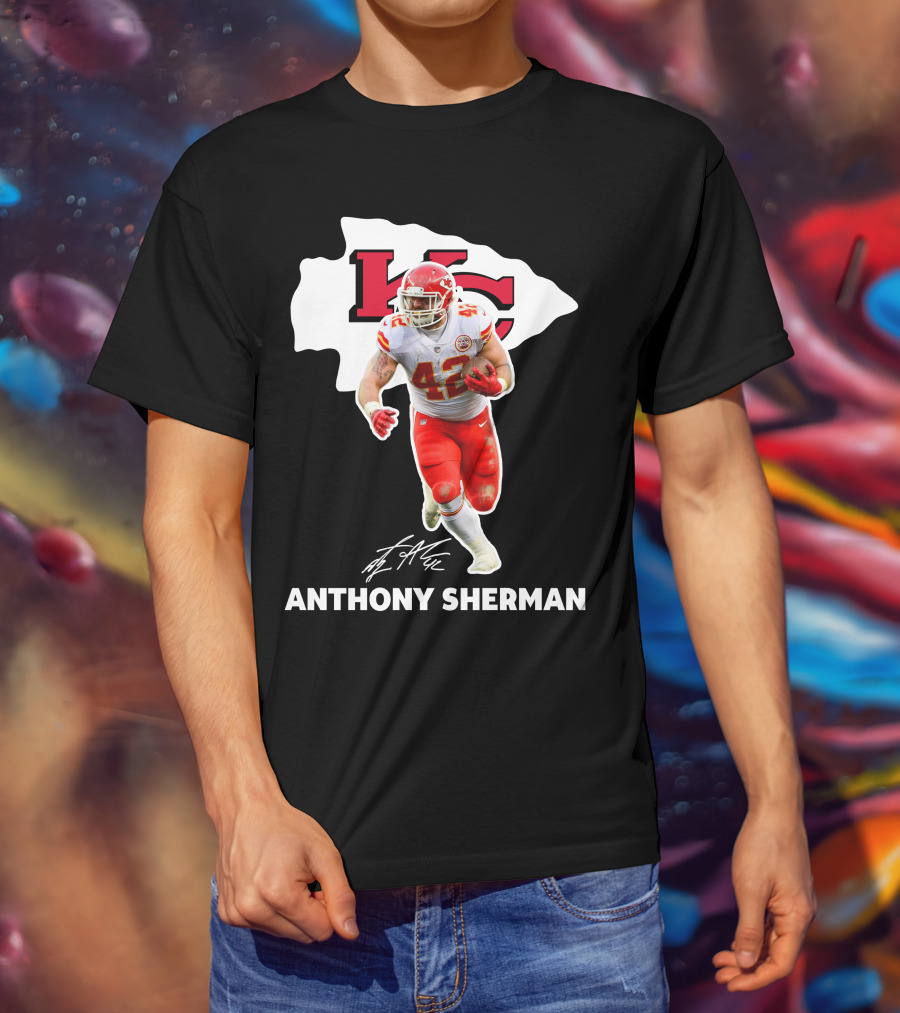Anthony Sherman Kansas City Chiefs 42 Football Player Image T-Shirt