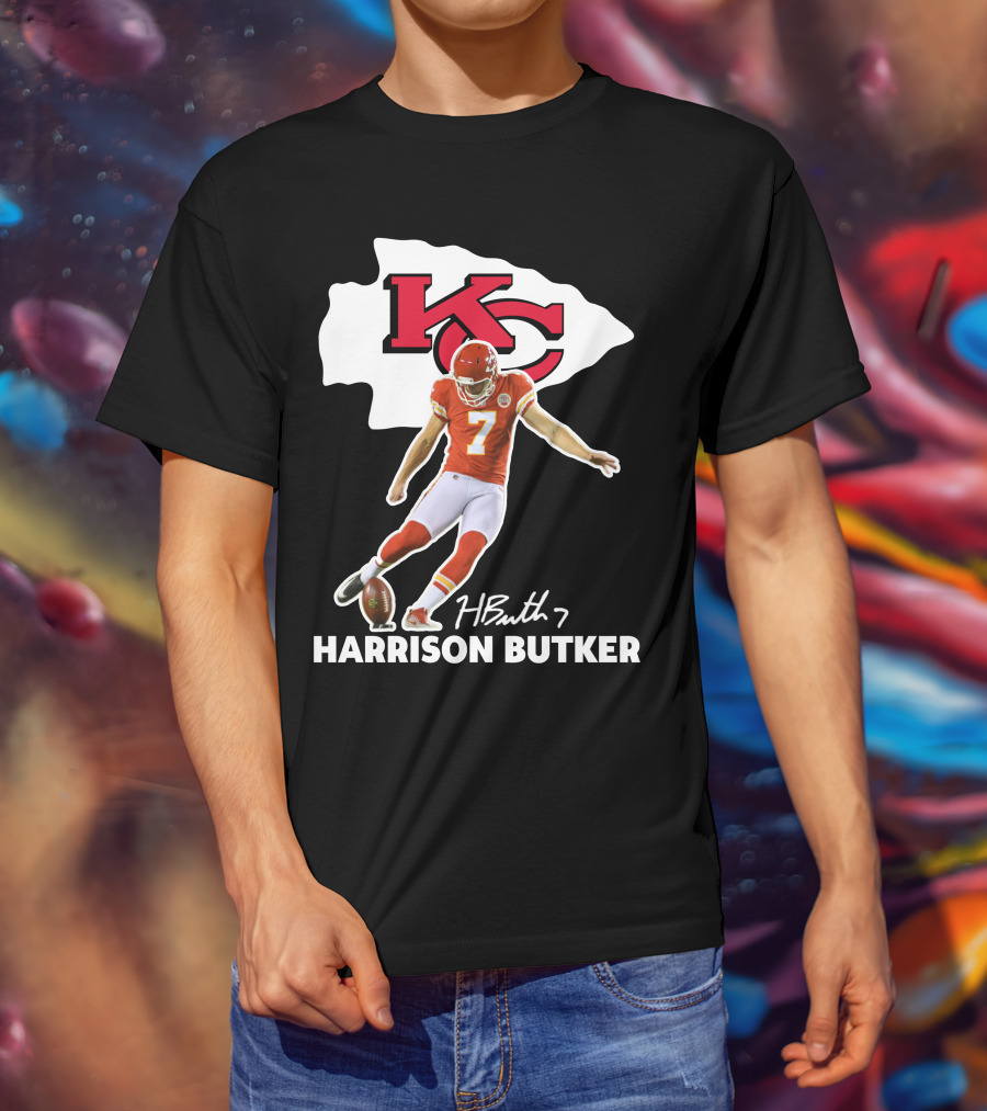 Harrison Butker Kc Chiefs Football Signature Kick T-Shirt