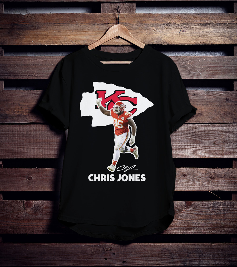 Chris Jones KC Chiefs Player 95 Signature T-Shirt
