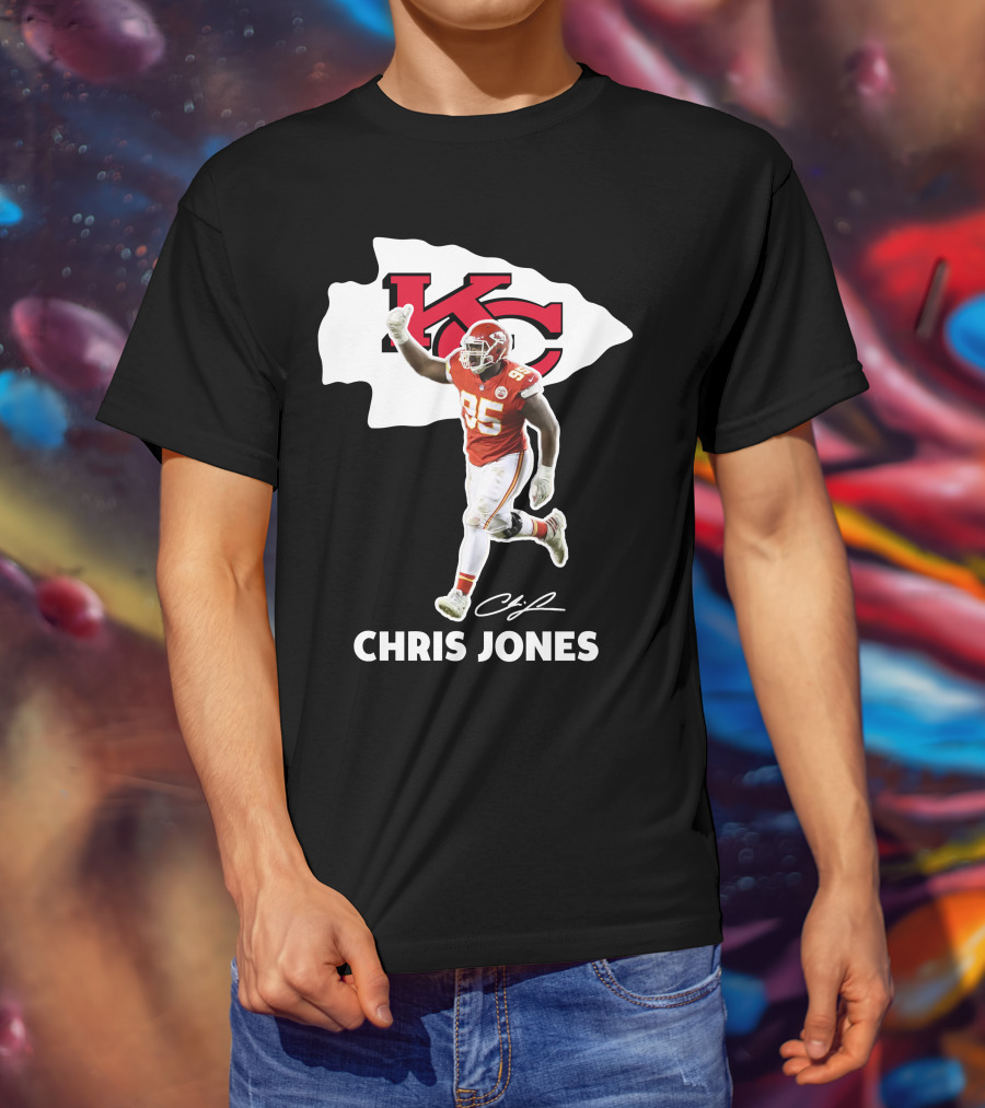 Chris Jones KC Chiefs Player 95 Signature T-Shirt