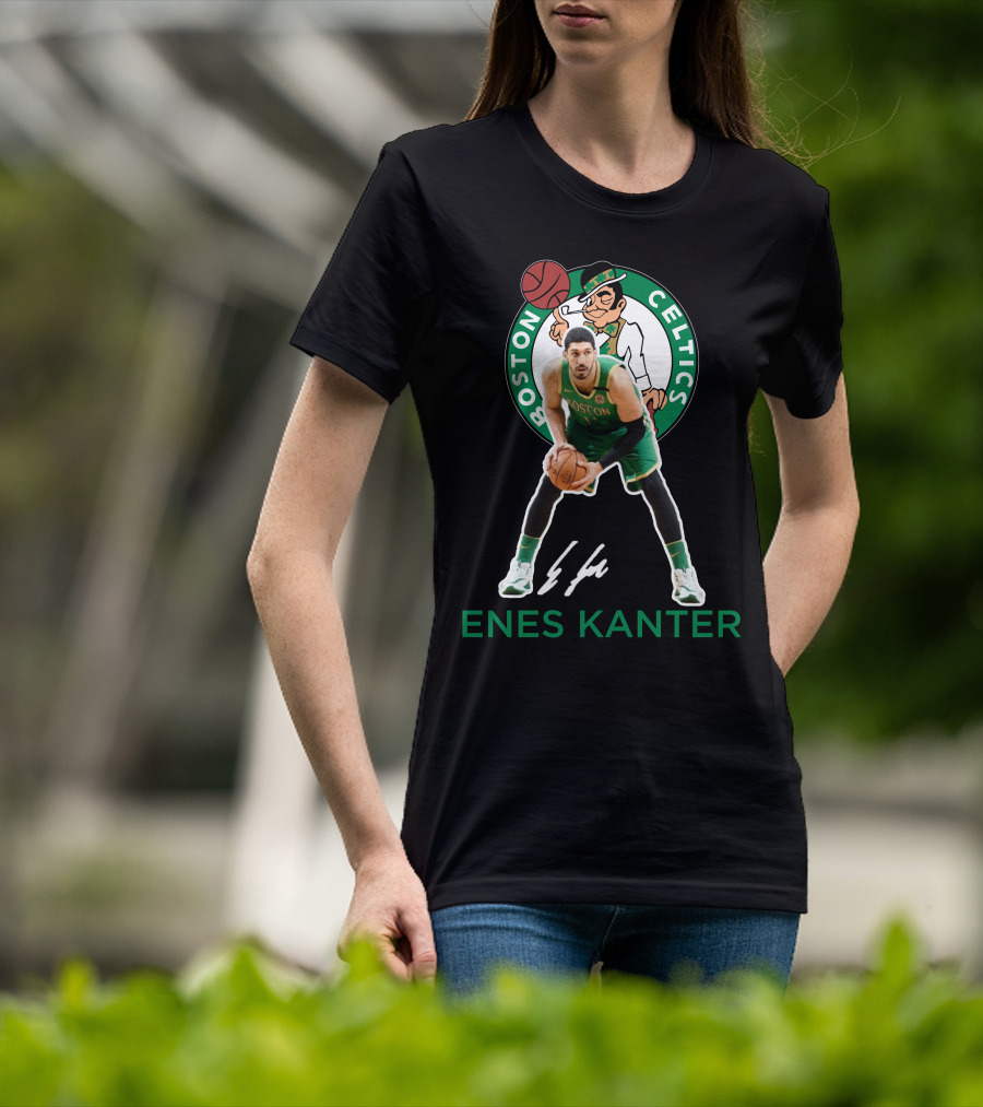 Enes Kanter Boston Celtics Basketball Player Signed Bc06 T-Shirt