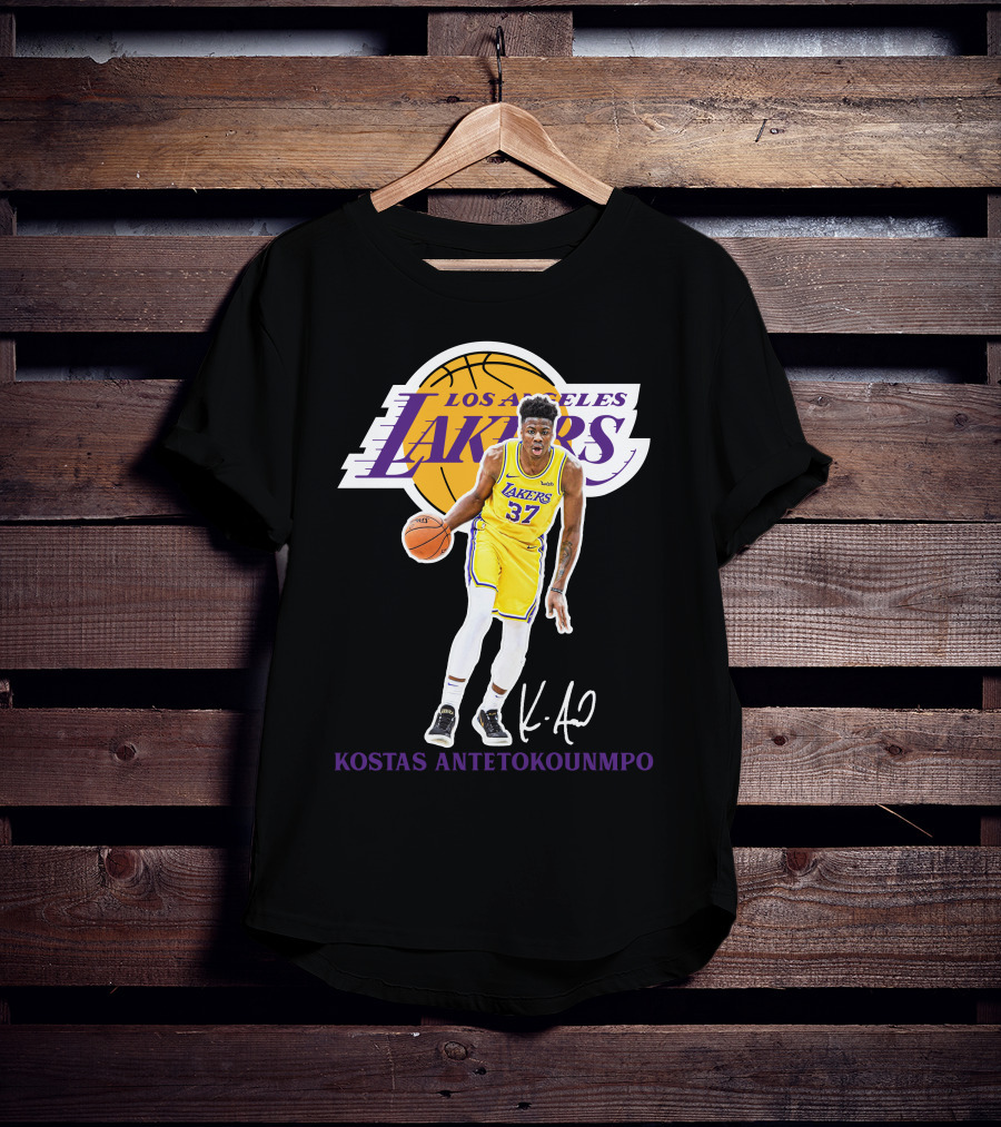 Kostas Antetokounmpo Los Angeles Lakers 37 La12 T-Shirt